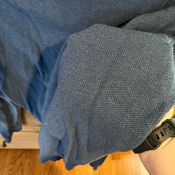 Brooks Brothers Cotton Cashmere blend Henley sweater in blue with buttons - Picture 7 of 9